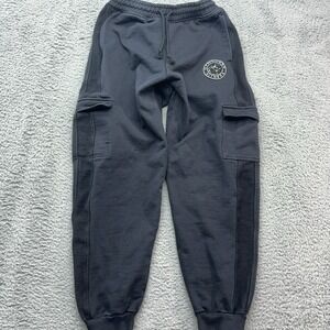 GymShark Legacy Cargo Joggers Mens S Black Heavy Cotton Gym Athleisure Pants